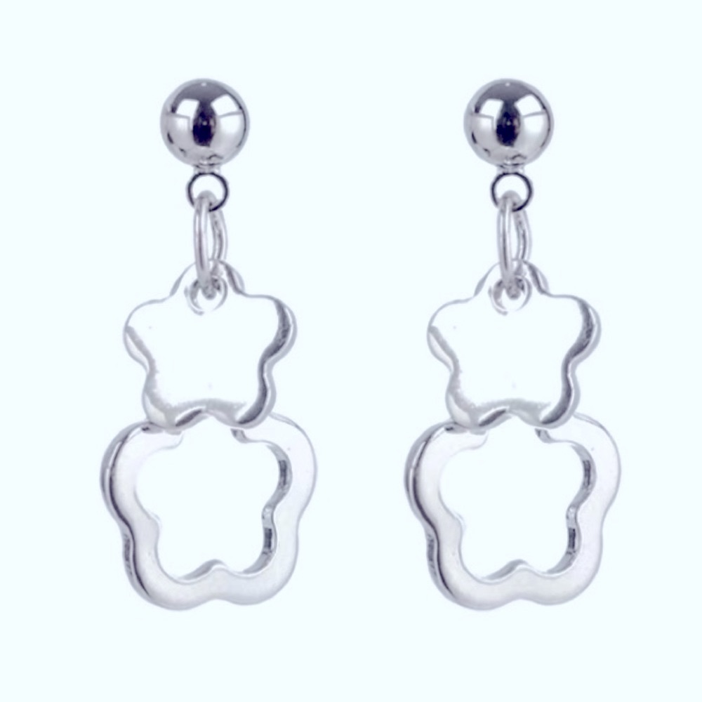 ❣️$25/3❣️ Sliver Plated Little Flowers Dangle Earrings
